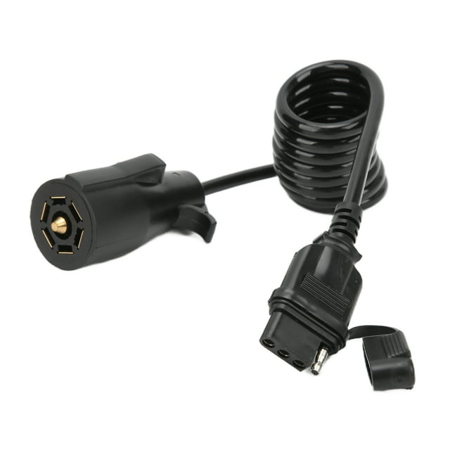 Conector adaptador de remolque de 7 vías de hoja plana a 4 vías a prueba de polvo para automóviles, camiones, vehículos recreativos