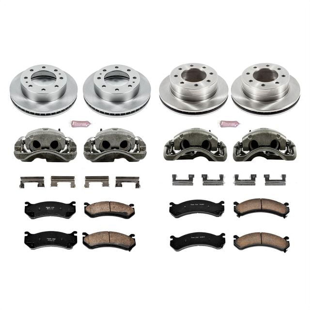 PowerStop Front and Rear Stock Replacement Brake Pad and Rotor Kit with Calipers Fits: CHEVROLET GMC Select Models KCOE4426