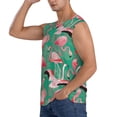 thumbnail image 3 of Picia Tropical Flamingo mens Cotton Tank Undershirts , Moisture-wicking Ribbed Tanks, Lightweight Cotton Tank Undershirts-3X-Large, 3 of 8