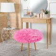 thumbnail image 3 of Unique Bargains Artificial Animal Wool Soft Faux Fur Sheepskin Plush Area Rug Rose Red 2x2 Feet Round, 3 of 8