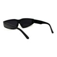 thumbnail image 4 of Retro Mod Rectangular Vintage Style Plastic Hipster Sunglasses All Black, 4 of 4