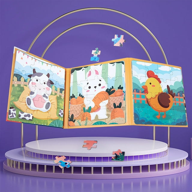Full Range Of 10 Advanced Magnetic Puzzles For Toddlers Aged 3 To 7 Years Old 3 In 1 Magnet Puzzle Book Puzzle Game Magnetic Activity Toys For Boys And Girls