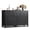 Black, variant on GALAXHERO Farmhouse 7 Drawers Dresser, Black Wood Dresser for Bedroom, TV Stand for 65'' TV, Wide Chest of Drawers for Living Room, Hallway