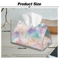 thumbnail image 7 of SEANATIVE Tie Dye Tissue Box Cover Rectangular Tissue Box Holder for Bathroom, Colorful Tissue Box Cover PU Leather Tissue Holder for Kitchen Women Girls Tissue Cover for Car, Home, Dining Table, 7 of 7