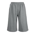 thumbnail image 5 of ZACPNCV Boys Girls Capri Sweatpants Elastic Waist Drawstring Lounge Capris Wide Leg Cropped Pants with Pockets Workout Joggers 9-10Years Gray, 5 of 9