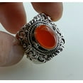 thumbnail image 3 of Navya Craft Carnelian Oval 925 Sterling Silver Handmade Statement Cocktail Women Ring Size 10.0, 3 of 7