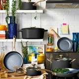 Beautiful 10 PC Cookware Set, Black Sesame by Drew Barrymore - Walmart.com