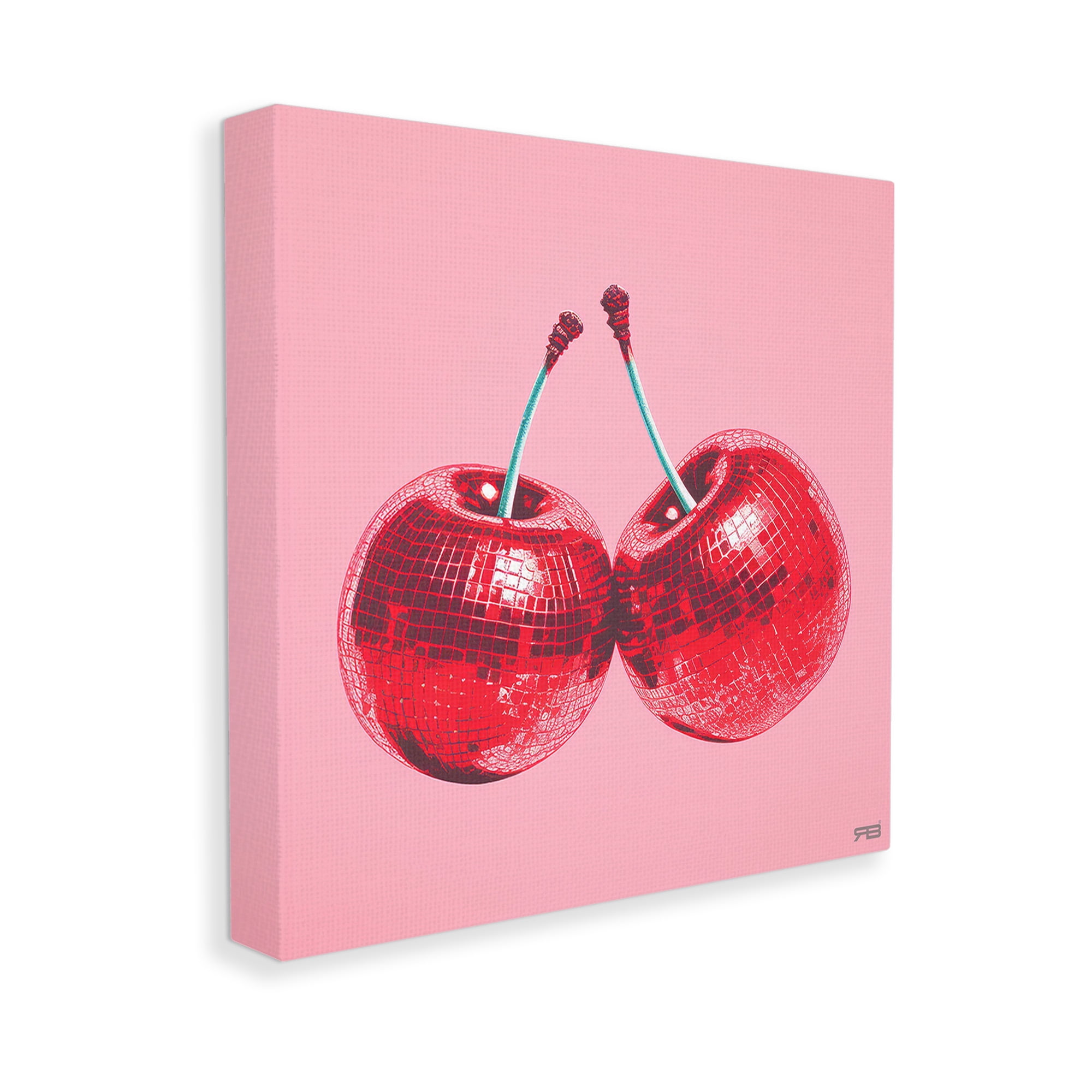 Stupell Industries Red Patterned Cherries Food & Beverage Painting Gallery Wrapped Canvas Art Print Wall Art, 24 x 24