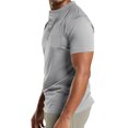 thumbnail image 7 of Mens Shirts Casual Summer Workout Business Outdoor Work Shirt Button Neck Short Sleeve Shirts with Pocket, 7 of 7