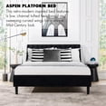 thumbnail image 2 of Sandy Wilson Home Aspen Upholstered Platform Bed Queen Anthracite Black, 2 of 10