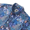 thumbnail image 2 of YIUME Men's Hawaiian Shirt Floral Pattern Series 2 Print Cotton Button-down Short Sleeve Aloha Shirt, 2 of 8