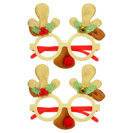 

2pcs/Set Decorative Eyeglass Decoration Party Supplies Eyeglass Frame for Xmas