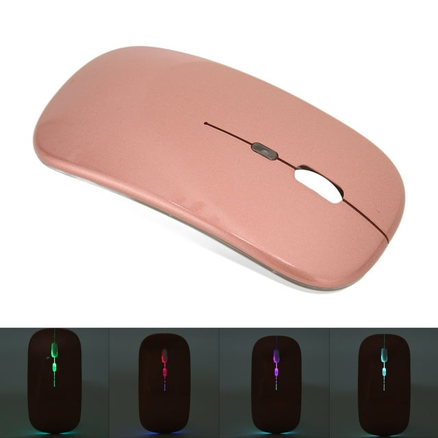 Souris Ultrafine Rechargeable Silencieuse 1600DPI Rétroéclairage Couleur avec Récepteur 2.4g pour Ordinateur Portable