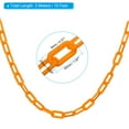 thumbnail image 2 of Unique Bargains 0.3' Diameter 10Ft Length Plastic Chain Barrier Safety Link Chain Stanchion for Crowd Control, Orange, 2 of 5