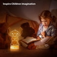 thumbnail image 3 of 3D Illusion Stitch Night Light: Stitch Gifts Light with Remote Control and Smart Touch, Stitch Stuff for Girls Room Decor Lamp Birthday Christmas Gifts, 3 of 7