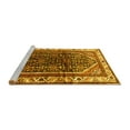 thumbnail image 2 of Ahgly Company Machine Washable Indoor Square Persian Yellow Traditional Area Rugs, 7' Square, 2 of 4
