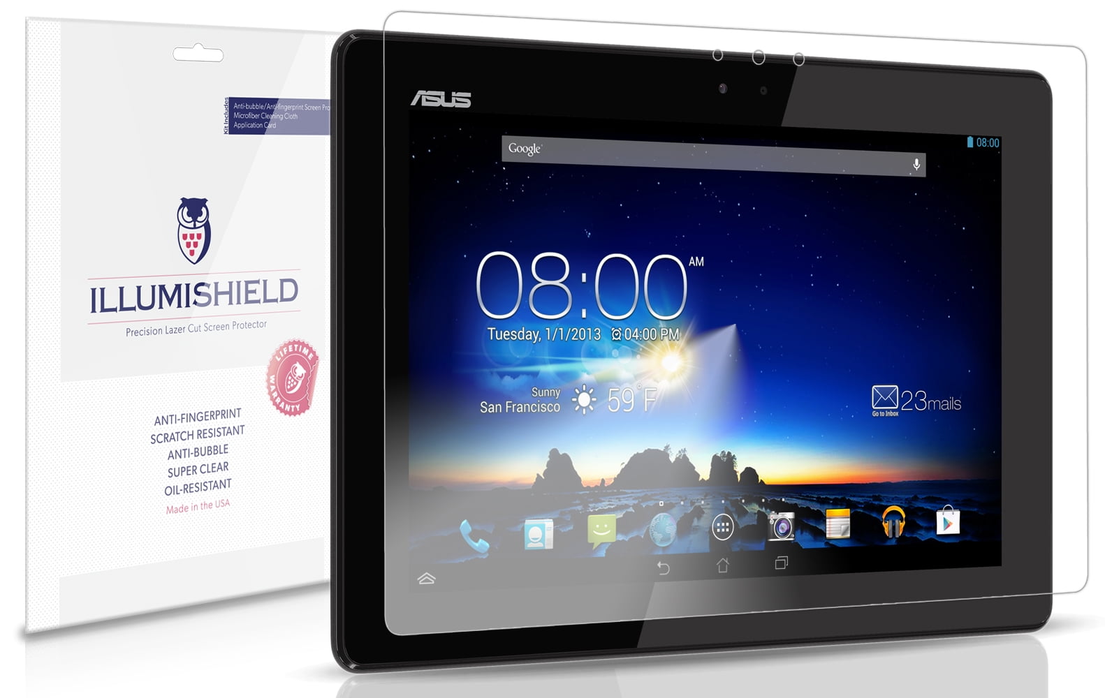 iLLumiShield Anti-Bubble Screen Protector 2x for ASUS Padfone Infinity Tablet
