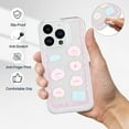 thumbnail image 5 of for iPhone 11 Case Clear, Transparent Shockproof Bumpers Phone Cases for iPhone 11 (6.1 inch), Cartoon Pattern for Women Gift Shockproof Soft TPU Clear Case, Pink Peach, 5 of 14