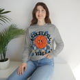 thumbnail image 6 of Women's Basketball Vibes Sweatshirt, Retro Basketball Lover Shirt for Her Sport Grey Large, 6 of 7