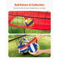 thumbnail image 3 of KFFKFF 2-in-1 Volleyball Training Net System, Freely Height-Adjustable Practice Equipment with Ball Return, Portable Net Station, 3 of 9