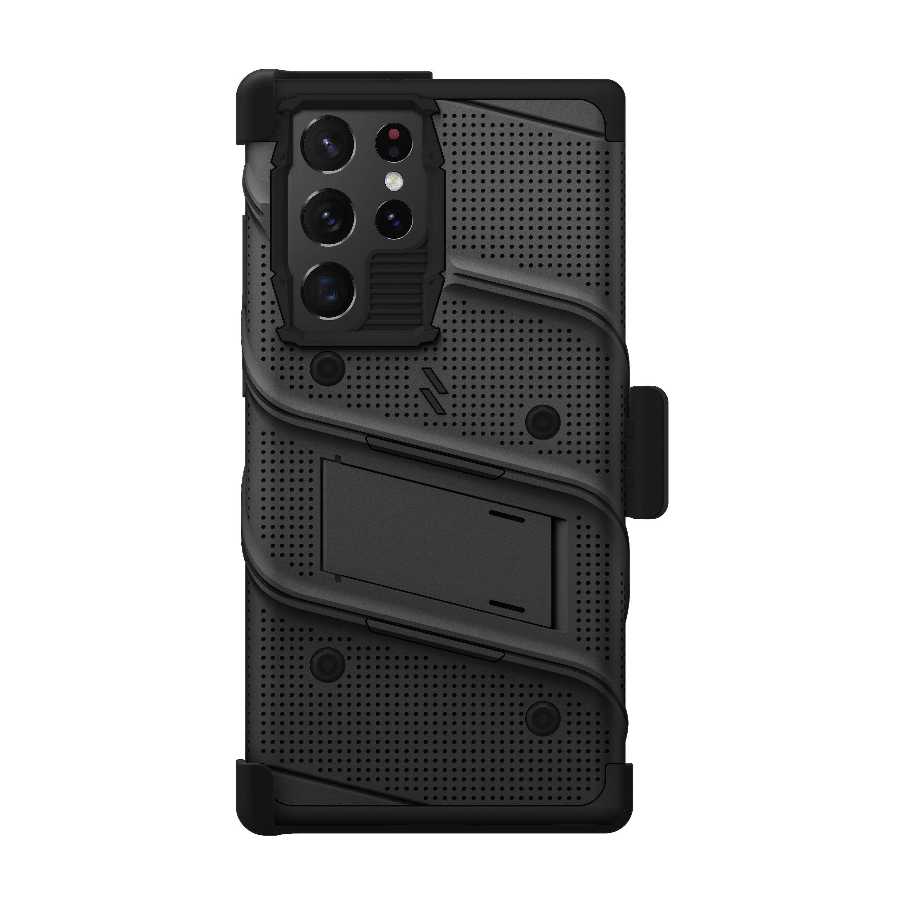 Black ZIZO Bolt Bundle for Galaxy S22 Ultra Case with Screen Protector Kickstand Holster Lanyard 