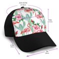 thumbnail image 2 of Naloa Flamingo Flower Adult adjustable Print Baseball Hat, Patchwork curved brim baseball capfor Men and Women, One Size, 2 of 5