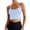 Sky Blue, variant on Women's Yoga Crop Top Workout Top Trendy Sports Bra Push Up Fitted Backless Running Spandex Supportive Brown M