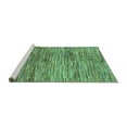 thumbnail image 2 of Ahgly Company Machine Washable Indoor Square Abstract Turquoise Blue Modern Area Rugs, 5' Square, 2 of 4