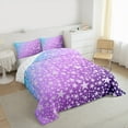 thumbnail image 3 of Manfei Purple Stars Kids Bedding Comforter Set, Dreamy Cartoon Twin Comforter Sets, Mystic Starry Sky Reversible Bedding Set, Luxury Bedroom Decor, 2 Pieces, 3 of 8