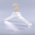 thumbnail image 2 of Percha de Acrílico Transparente de 15 Piezas con Gancho de Oro, Percha Transparente para Camisas con Muescas S, 2 of 10