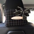 thumbnail image 2 of Bonita caja de pañuelos con forma de lazo para el reposacabezas del asiento del coche, soporte para colgar en forma de torre de papel, organizador para mujer, accesorios de estilo para el interior del, 2 of 5