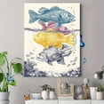 thumbnail image 4 of UXIEQU Whimsical Fish Art Print Canvas Wall Art 15.75x11.81 INCHES, 4 of 8