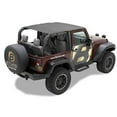 thumbnail image 2 of Bestop 52583-35 Jeep Wrangler 2-Door Safari Style Header Bikini Top, Black Diamond Fits select: 2011,2015-2018 JEEP WRANGLER UNLIMITED, 2 of 3