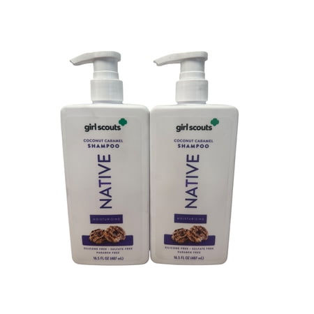 2-Pack Native Girl Scouts Coconut Caramel Shampoo Limited Edition 16.5oz Each