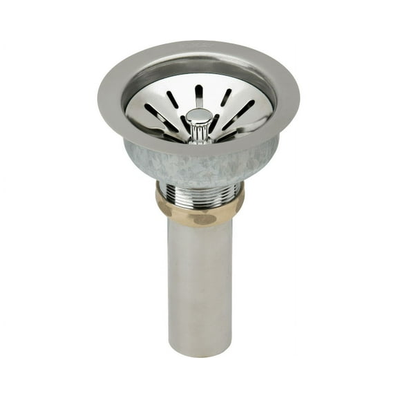 Elkay LK99FC Deluxe Drain 3-1/2" Type 304 Stainless Steel Body for Fireclay Sinks