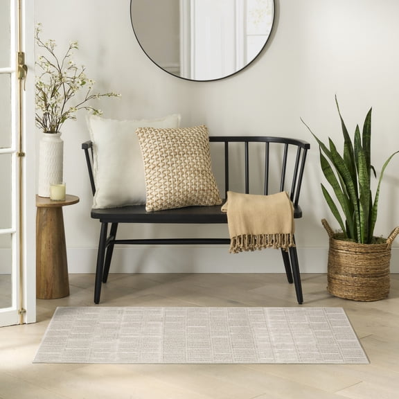 Nourison Nordic 2' x 3' Ivory Modern Indoor Rug