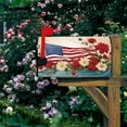 thumbnail image 4 of American Flag Mailbox Cover USA National Flag Red White Blue Flower Ocean Magnetic Mailbox Covers Standard Size 18x21 Inch Independence Day Mail Post Letter Box Cover for Home Yard Decoration, 4 of 6