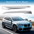 thumbnail image 2 of Headlight Trim Bezel Headlamp Bezel Headlight Cover Decor for BMW X1 F48 2016-2019 Pearl Silver Tone ABS 2 Pcs Front Left Front Right Car, 2 of 7