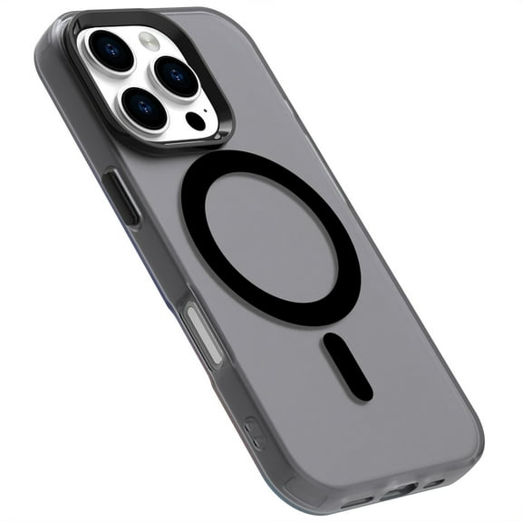 Magnetic Case for Apple iPhone 16 Pro, Compatible with Magsafe Ultra Slim Fit Rugged Hybrid Drop Protection Bumper Solid Color Case Cover for Apple iPhone 16 Pro, Black