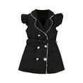 thumbnail image 6 of Miluxas Girl Bodycon Dresses,Business office Midi Cap Sleeve Button Pencil formal Outfits Black 1-2Years, 6 of 7
