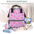thumbnail image 5 of Daiia Pink Donuts Large Capacity Baby Bag Waterproof Stylish Diaper Bag Mummy Backpack Adjustable Straps Diaper BagBaby Essentials Bag, 5 of 6