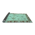 thumbnail image 2 of Ahgly Company Indoor Round Abstract Light Blue Modern Area Rugs, 8' Round, 2 of 4