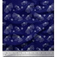 thumbnail image 1 of Soimoi Blue Viscose Chiffon Fabric Artistic Floral Print Fabric by the Yard 42 Inch Wide, 1 of 3