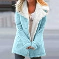 thumbnail image 2 of Lindreshi Plus Size Coats for Women Clearance Women Plus Size Winter Warm Composite Plush Button Lapels Jacket Outwear Coat, 2 of 6