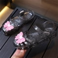 thumbnail image 5 of Viluyesy Girls Jelly Sandals Transparent Crystal Princess Shoes with Bow, Non-Slip Summer Beach Sandals for Toddlers & Kids Black Size 9 M, 5 of 7