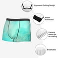 thumbnail image 3 of Yiaed Cyan Mint Marble Print Men's Soft Cotton Boxer Shorts Breathable Boxers Underwear Moisture-Wicking Underwear Stretch Boxer Briefs for Man-Medium, 3 of 5