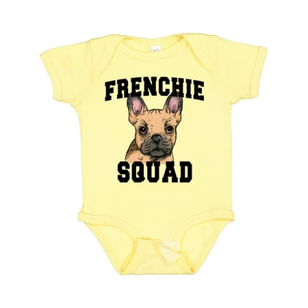 

Inktastic Cute French Bulldog Frenchie Squad Gift Baby Boy or Baby Girl Bodysuit