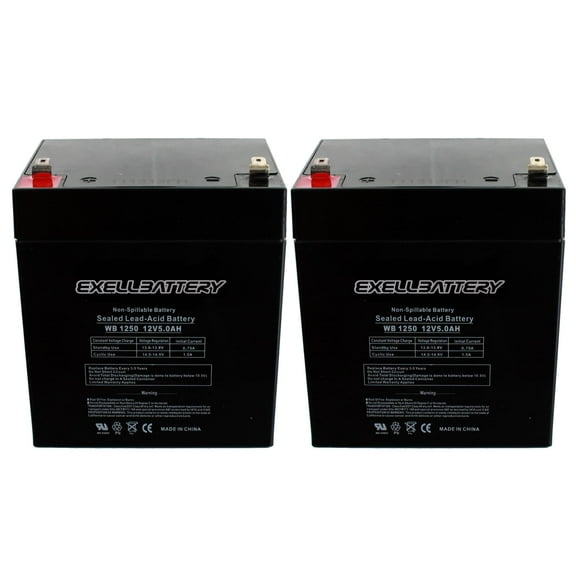 NEW 2pc 12V 5Ah Sealed Lead Acid Battery Compatible with UB1250 PS1250