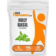 BulkSupplements Holy Basil Powder, Herbal Supplement, Stress Support, 100g, 200 Servings