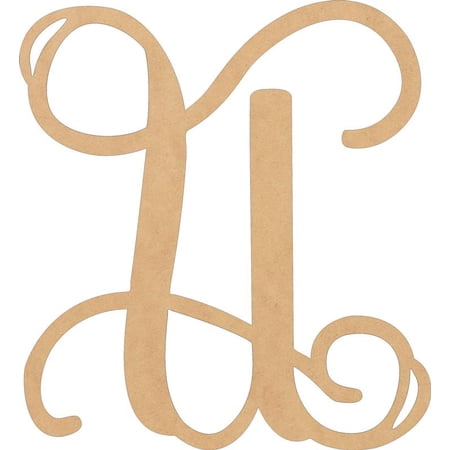 Wood Letters MDF, Unfinished 7'' Tall Monogram U, Wooden Craft Letter